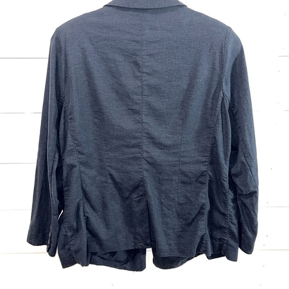 💙 ADDITION ELLE - Navy Linen-Blend Blazer - Size 10 - Picture 9 of 9